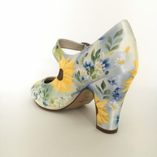 sunflower hand painted on shoes