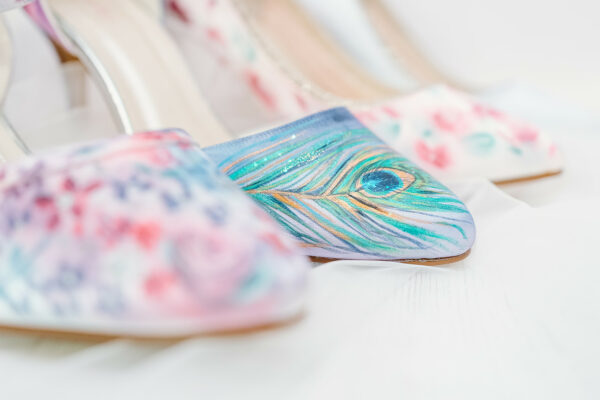 Hand Painted bespoke Wedding shoes